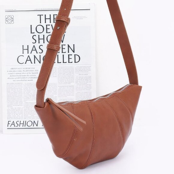 Faux Leather Croissant Bag - Picture 2 of 8